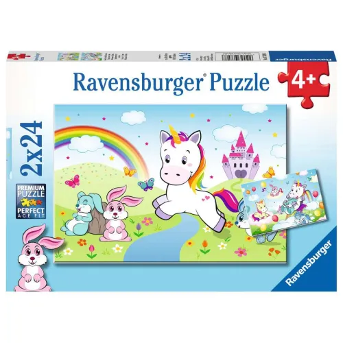 Ravensburger puzzel 2x24 stukjes 4+ Sprookjesachtige eenhoorn